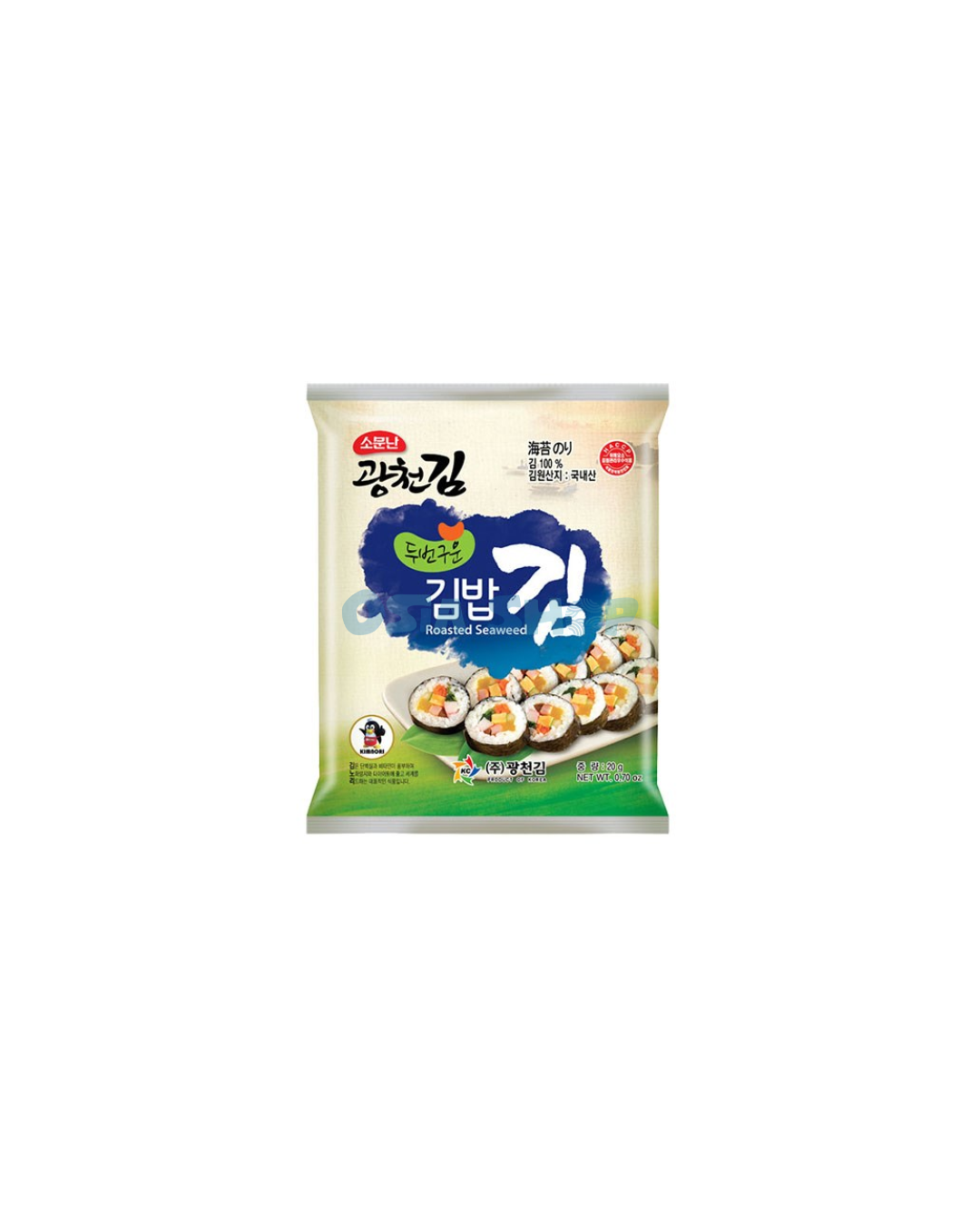 KWANGCHEON KIM Gerösteter Nori Seetang 20G สาหร่ายสำหรับทำกิมบับและซูชิ