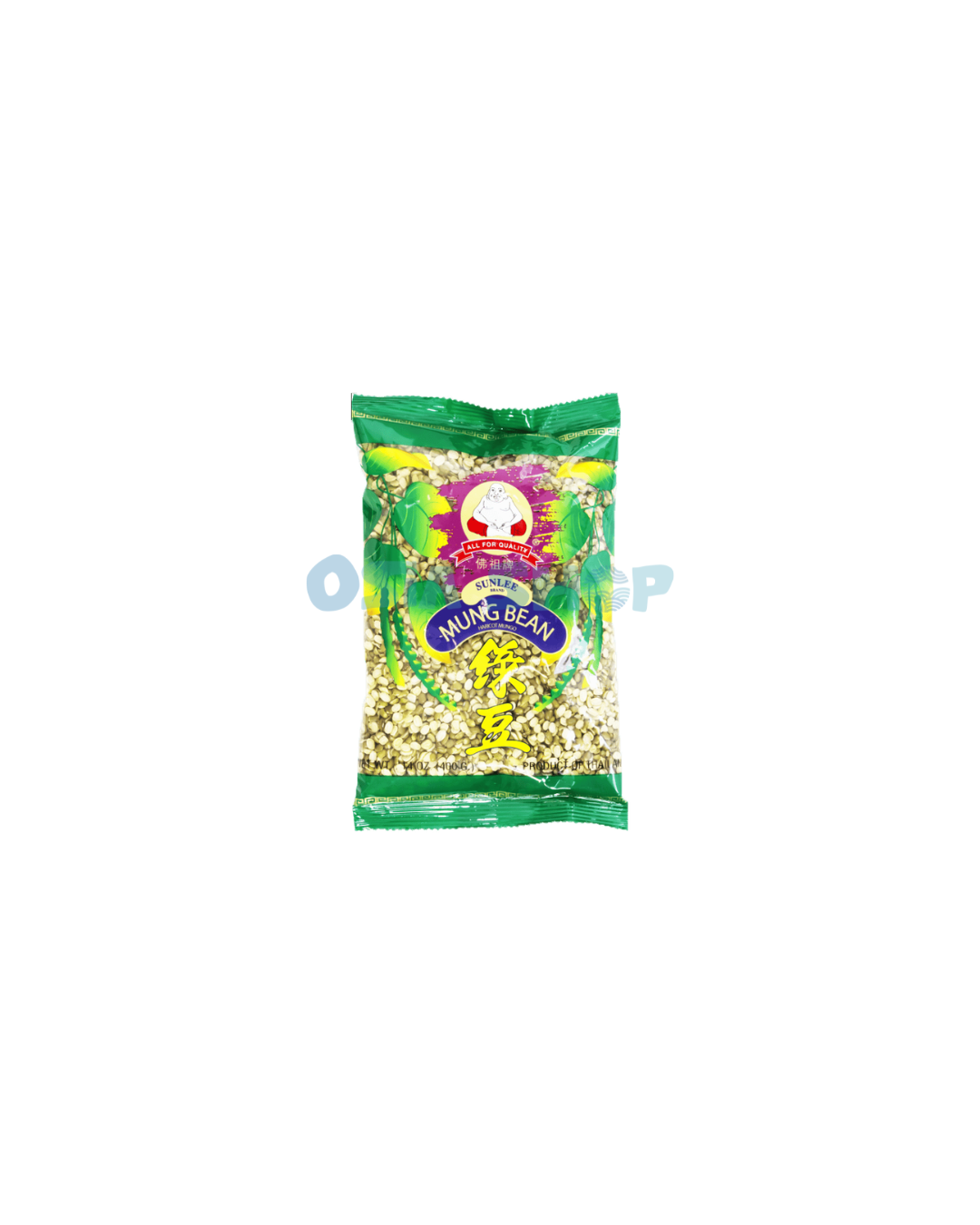 SUNLEE Ungeschälte gespaltene Mungbohnen 400G ถั่วเขียวผ่าซีกติดเปลือก