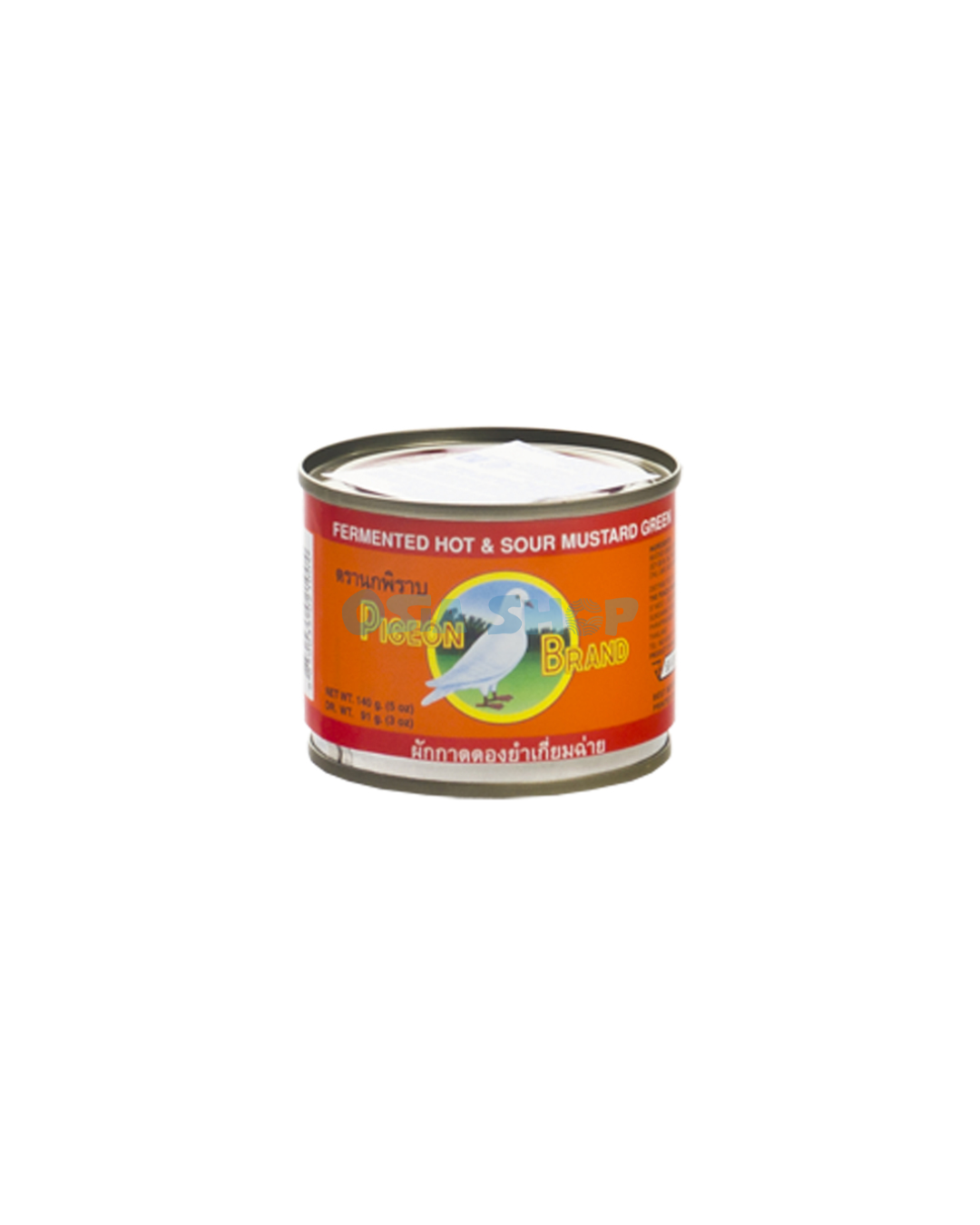 PIGEON Senfkohl sauer scharf 140G ผักกาดดองรสเผ็ดเปรี้ยว ตรานกพิราบ