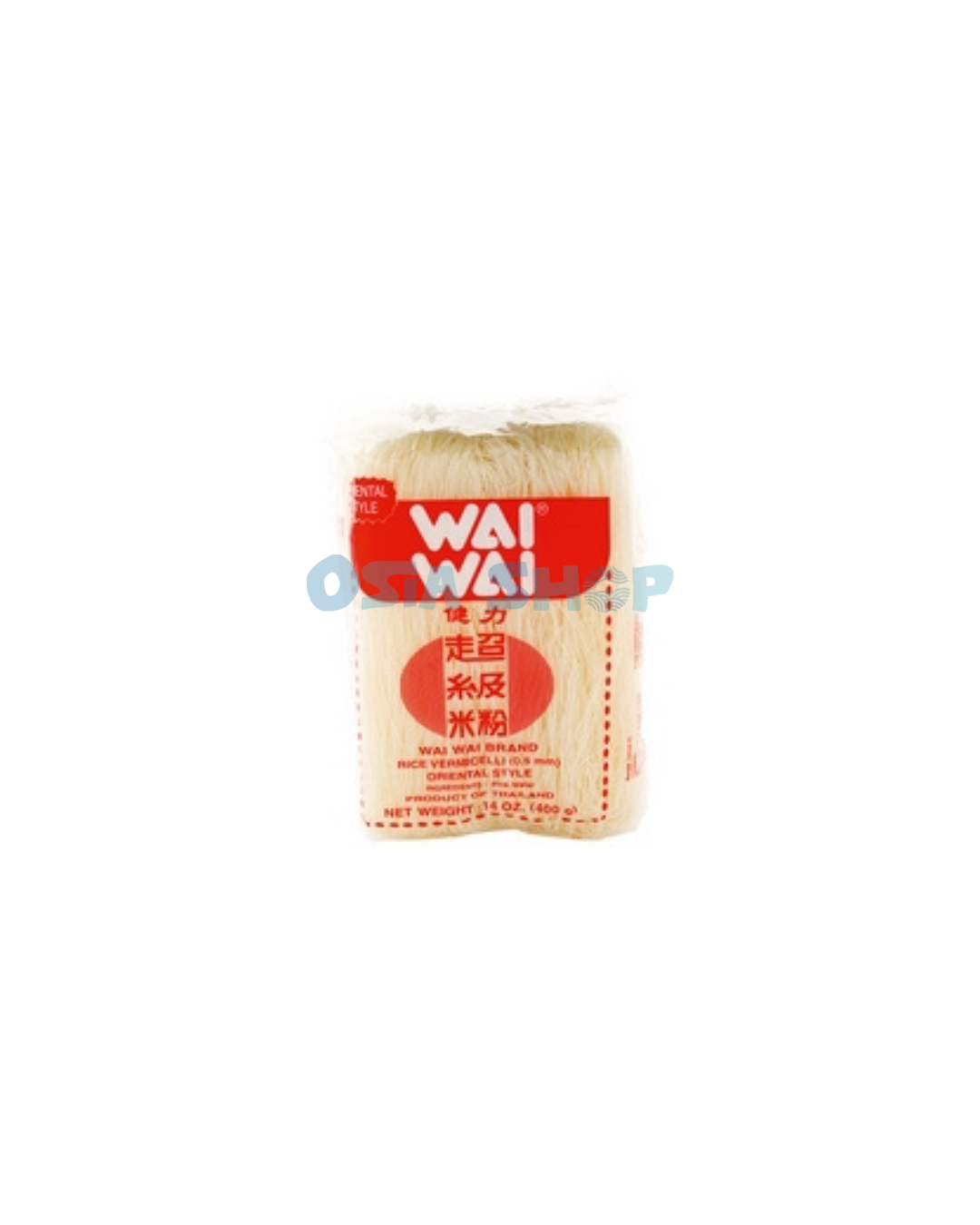 WAI WAI Rice Vermicelli 400 G เส้นหมี่อบแห้ง ตราไวไว (เส้นหมี่ขาว)