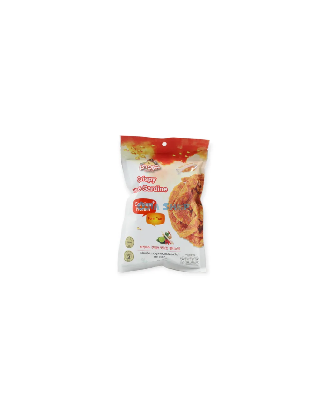 CHAOLAY Knusprige weiße Sardinen Tom Yum 100G ชาวเล ปลาเกล็ดขาวปรุงรสอบกรอบ รสต้มยำ