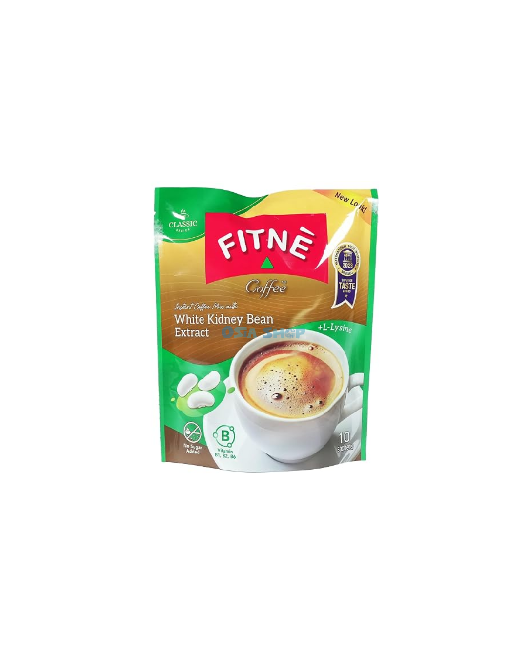 FITNE Instant-Kaffee mit Knabberbohnen-Extrakt (Weiße Riesenbohne) ฟิตเน่ กาแฟปรุงสำเร็จชนิดผง 3 in 1 ผสมสารสกัดจากถั่วขาว