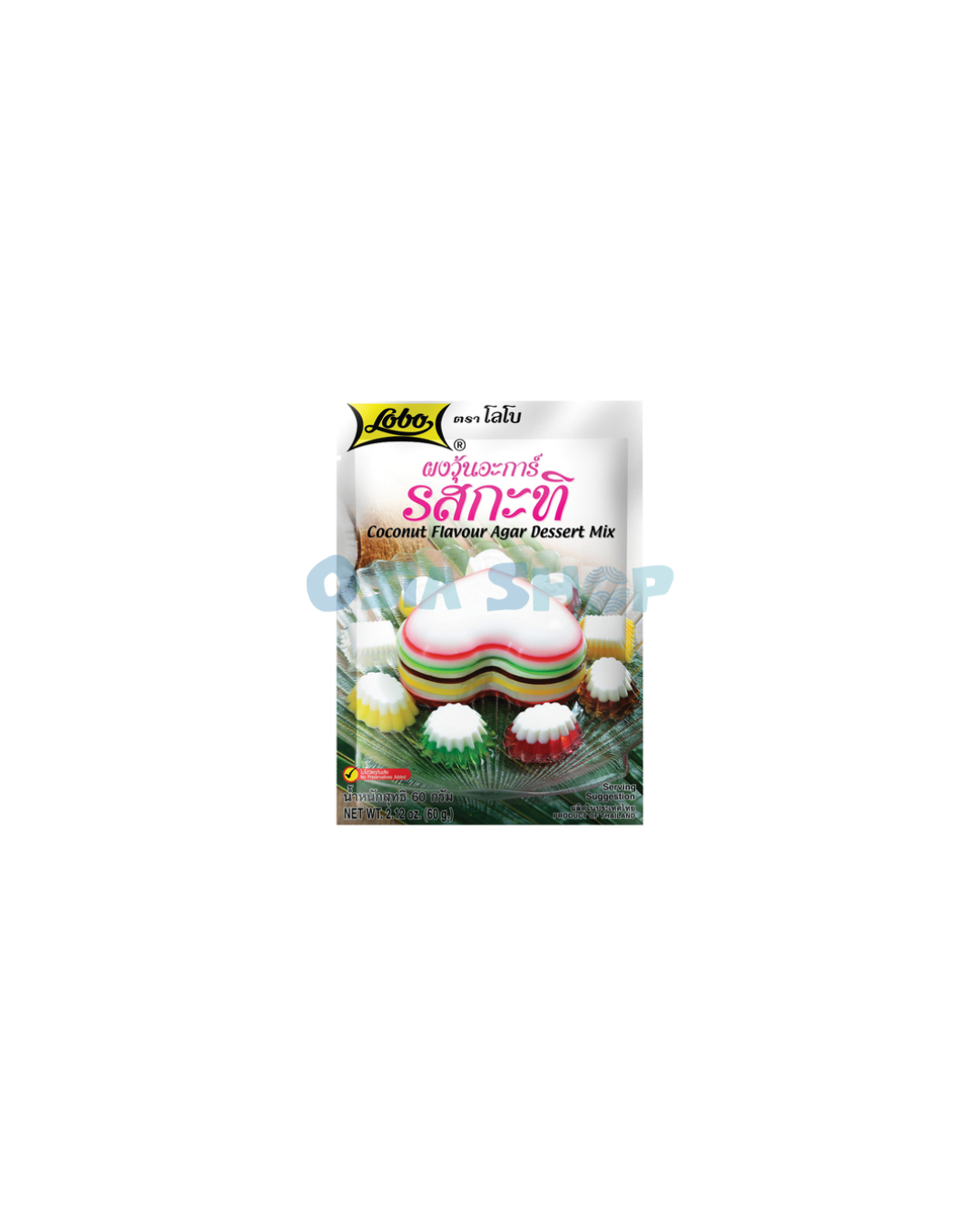 LOBO Kokos Agar Dessertmix 60 G ผงทำวุ้นกะทิสำเร็จรูป ตราโลโบ
