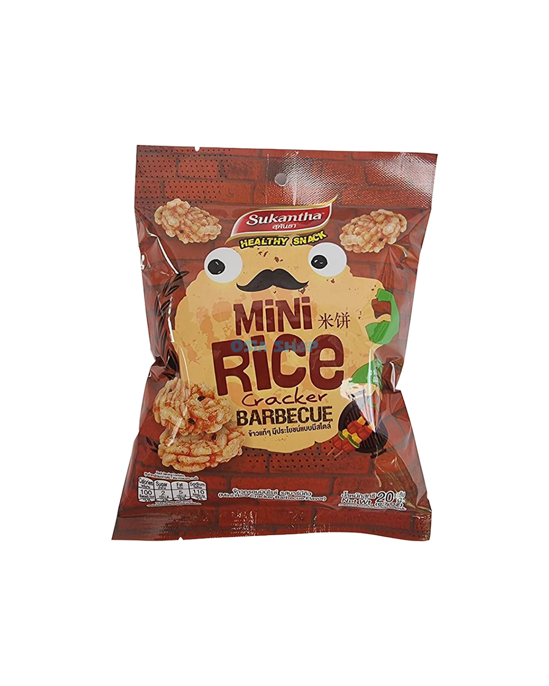 SUKANTHA Mini-Reiscracker mit Barbecue-Geschmack 20G ข้าวกรอบ มินิไรซ์ รสบาร์บีคิว สุคันธา