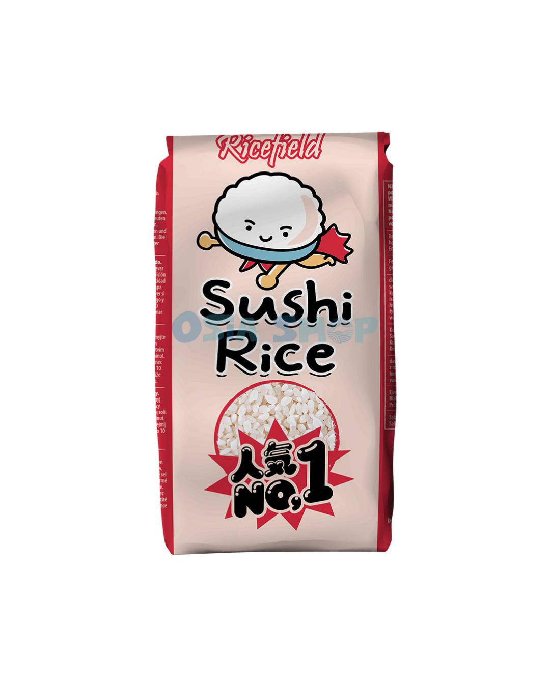 RICEFIELD Sushi Reis 1 KG ข้าวญี่ปุ่น สำหรับทำซูชิ ตราไรซ์ฟิลด์