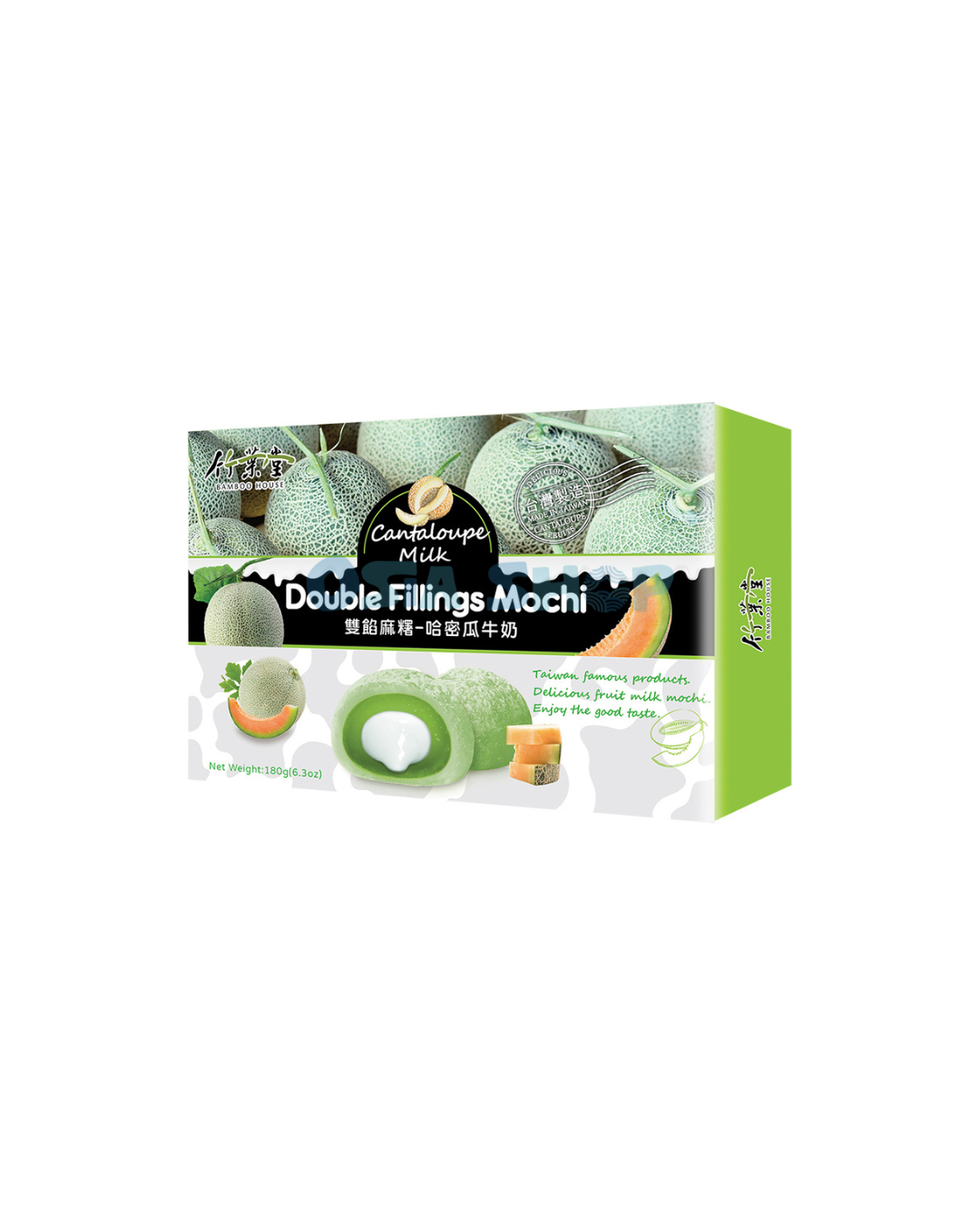 BAMBOO HOUSE Mochi ( Melone Geschmack) 180 G ขนมโมจิไต้หวัน รสแคนตาลูป
