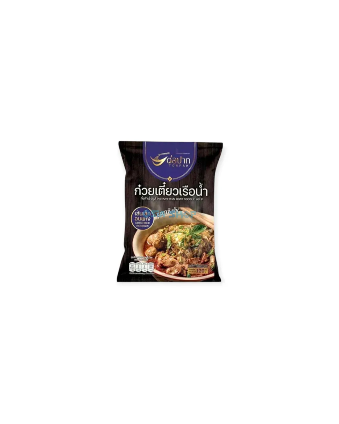 TORPAK Thai Boat Noodle Reisnudeln Suppe 120G ก๋วยเตี๋ยวเรือ ต่อปาก เส้นเล็ก สูตรเข้มข้น