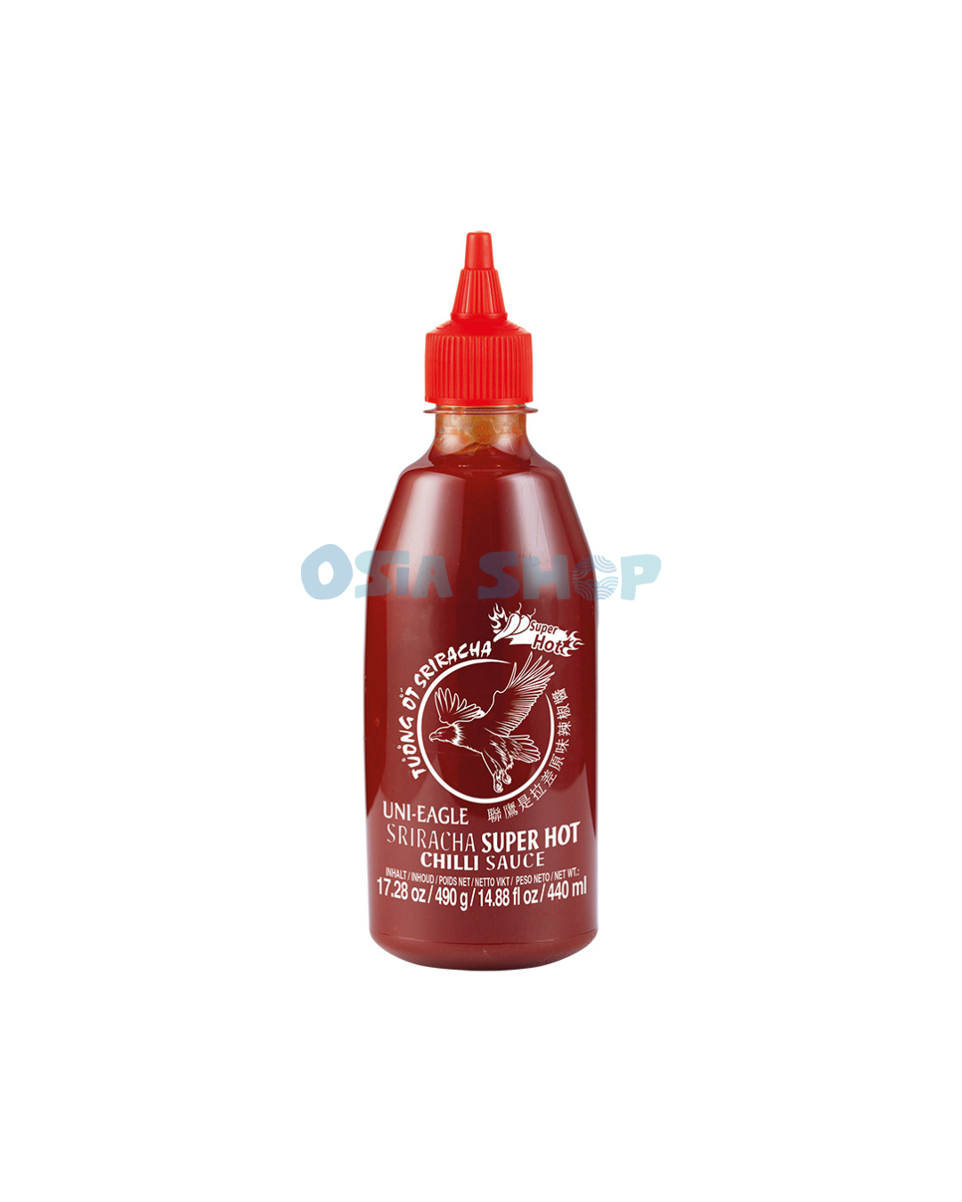 UNI-EAGLE Sriracha Super Hot Chilisauce 490G ซอสพริกศรีราชา สูตรเผ็ดพิเศษ