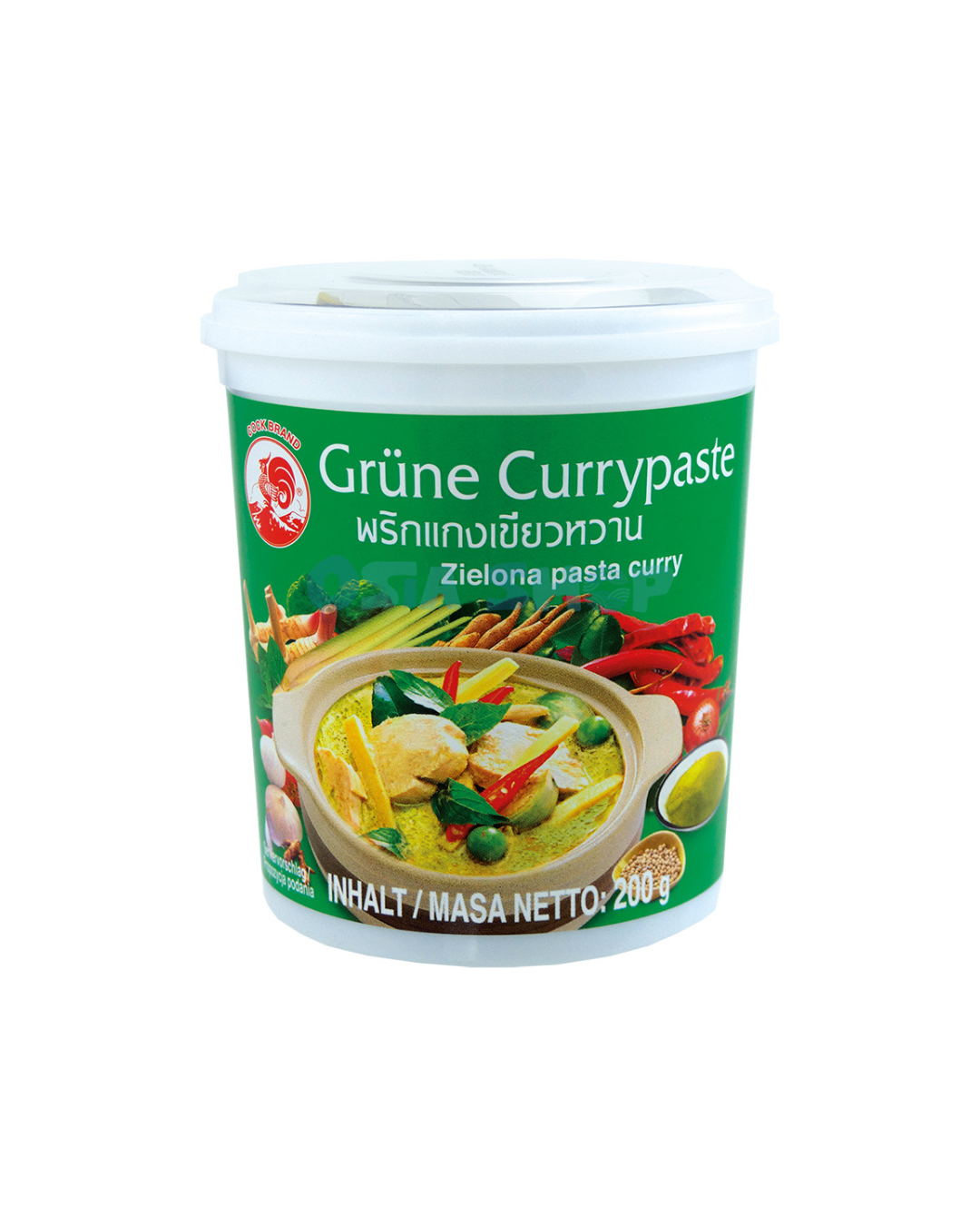 COCK Grüne Currypaste 200G พริกแกงเขียวหวาน ตราไก่ กระปุกเล็ก