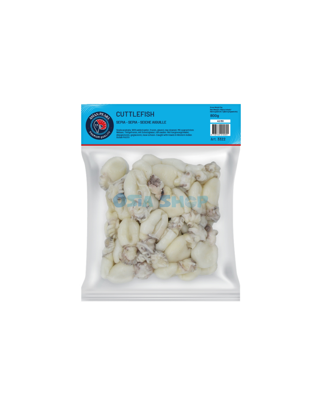 ❄️ (NUR ABHOLUNG) | ASIAN PEARL Tintenfisch Sepia 40/60 1000g หมึกกระดอง