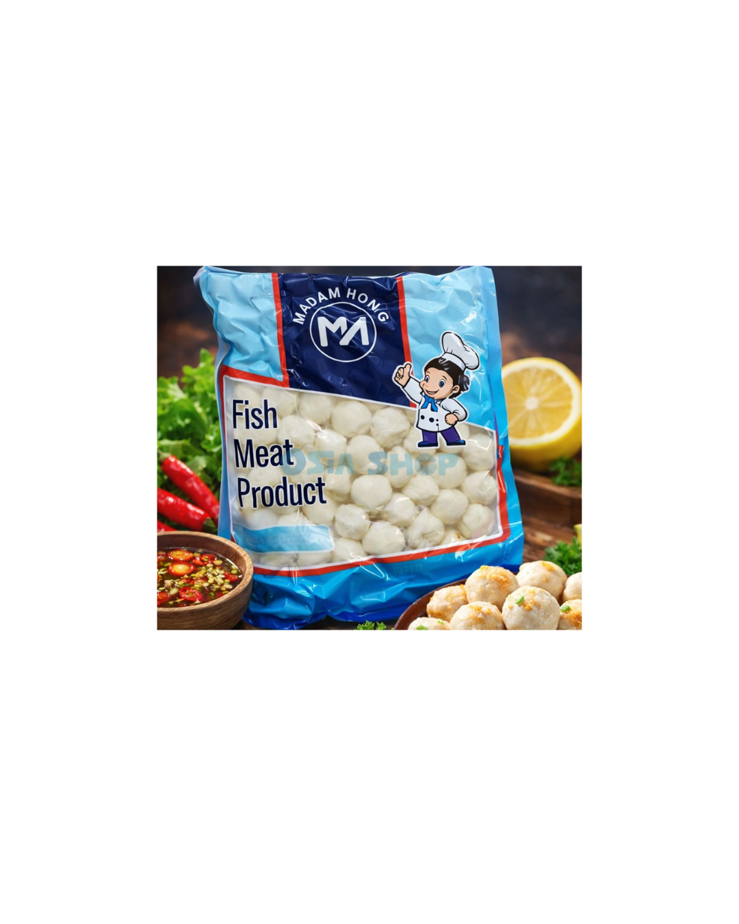 ❄️(NUR ABHOLUNG) I MADAM HONG Frozen Fish Ball (Größe M) 500g ลูกชิ้นปลาขนาดกลาง