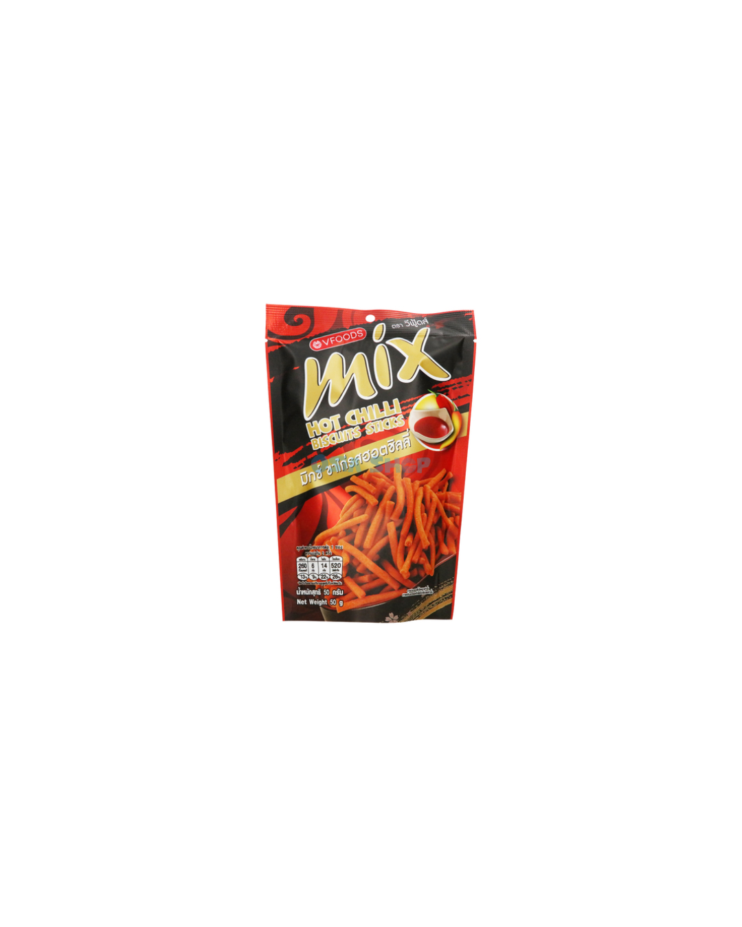 VFOODS Biscuit Sticks Chili Geschmack 50G ขนม ขาไก่ รสฮอสชิลลี่