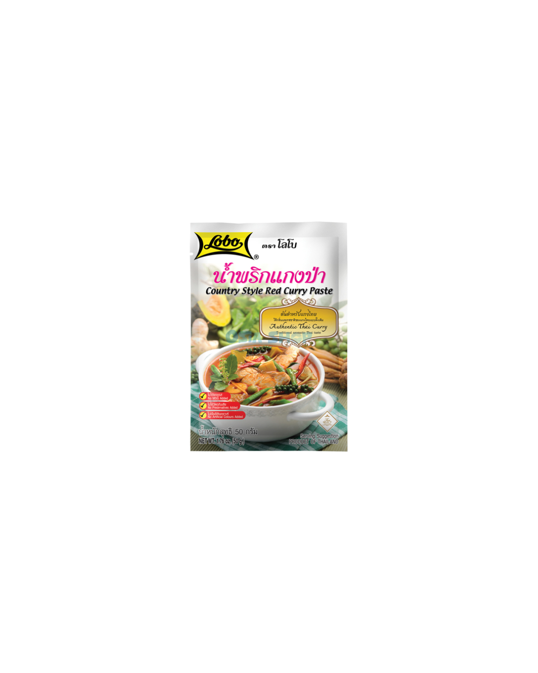 LOBO Country Stil Rote Currypaste 50 G น้ำพริกแกงป่า
