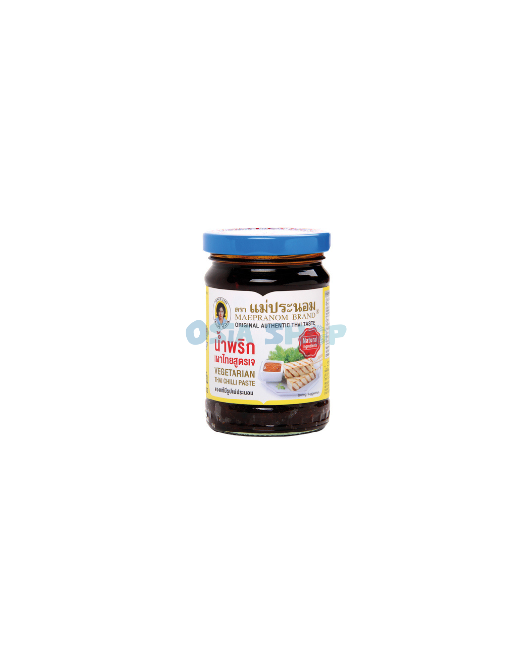 MAEPRANOM Vegetarische Thai Chilipaste (Nam Prik Pao) 228G น้ำพริกเผาสูตรเจ ตราแม่ประนอม (VEGAN)