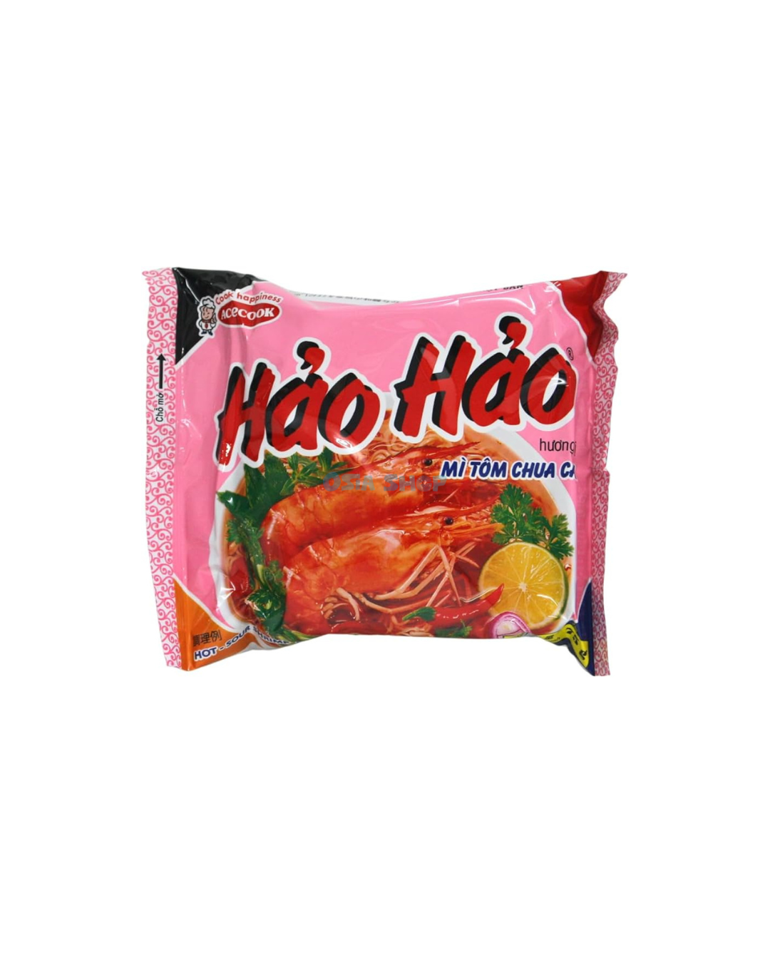 ACECOOK Hao Hao Instantnudeln Hot - Sour Shrimp 77G