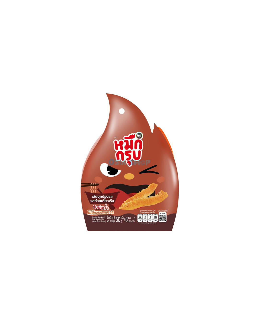 SUNSU Konjac Snack mit Thai Boat Nudelsuppe Geschmack 50g หมึกกรุบ รส ก๋วยเตี๋ยวเรือ