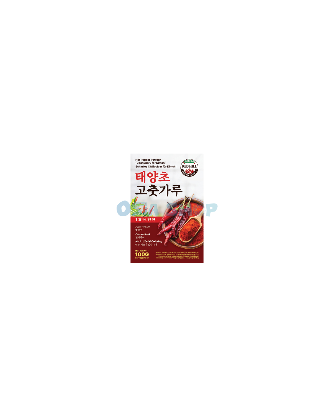 RED HILL Gochugaru Chilipulver für Kimchi 100G พริกป่นเกาหลีสำหรับทำกิมจิ