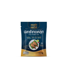 BONGNUA MAE-ZA Gebratener fermentierter Fisch (Schlangenkopffisch/Gourami) 80G ปลาร้าทอดสุก (ปลาสลิด)
