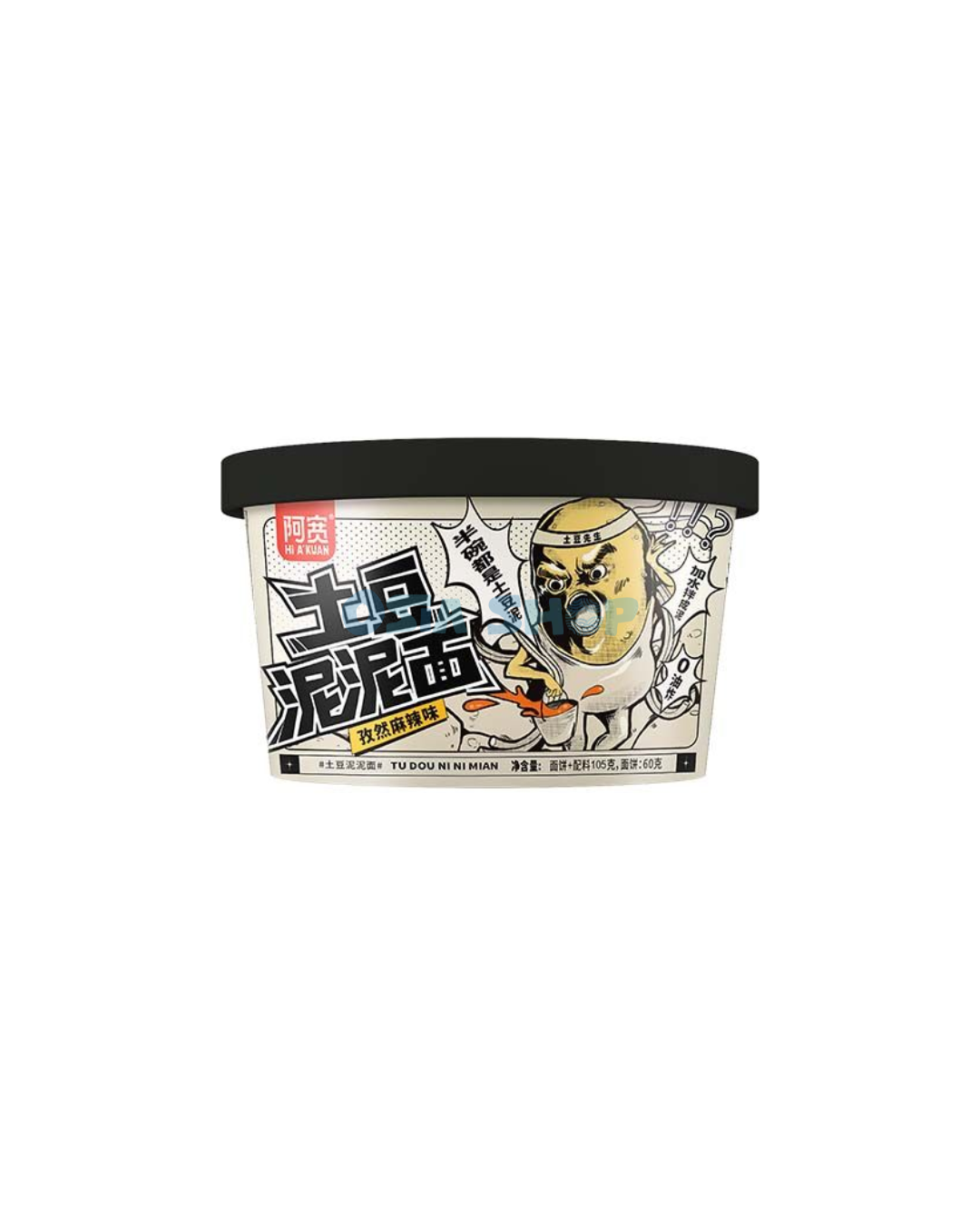 (SALE) BAIJIA Kartoffeln- Pürree Nudeln mit Kreuzkümmelgeschmack 105G บะหมี่กึ่งสำเร็จรูปรสคั่วพริกหอมยี่หร่า
