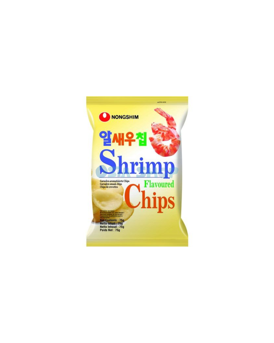 NONGSHIM Garnelen Chips 75G ข้าวเกรียบกุ้งอบกรอบรสต้นตำรับ