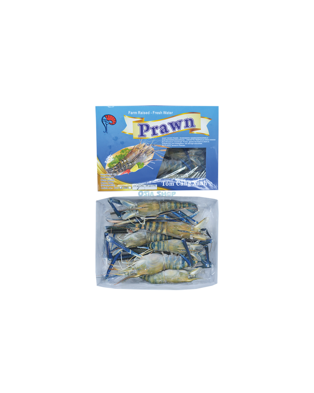❄️ (NUR ABHOLUNG) | ASIAN PEARL Rosenberg-Süßwassergarnele 4/6 LBS 1KG กุ้งแม่น้ำ / กุ้งก้ามกราม
