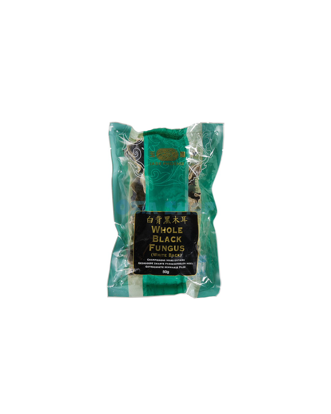 JADE PHOENIX Getrocknete Mu-Err Pilze (ganz) 50G เห็ดหูหนูดำหลังขาวแห้ง